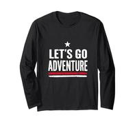 LET'S GO Adventure Typography Long Sleeve T-Shirt