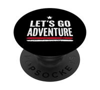 LET'S GO Adventure Typography PopSockets Adhesive PopGrip