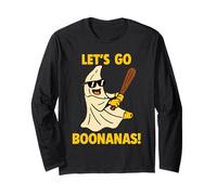 Let's Go Bananas Halloween Costume Banana Baseball Kids Boys Long Sleeve T-Shirt