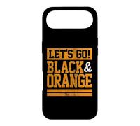 Let's Go Black & Orange Team Colours Vintage Game Day Case for iPhone Air