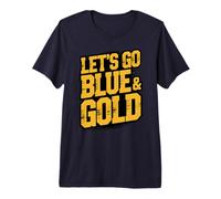 Let's GO Blue & Gold Team Spirit W ame Day Summer Camp Premium T-Shirt