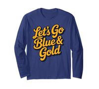 Let's GO Blue & Gold Team Summer Camp Game Day Match Spirit Long Sleeve T-Shirt