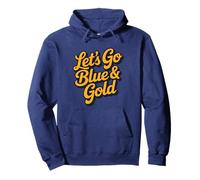 LET'S GO BLUE & GOLD Team Summer Camp Game Day Match Spirit Pullover Hoodie