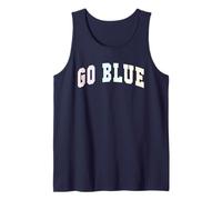 Let's GO Blue Team Spirit W ame Day Summer Camp Wolves Tank Top
