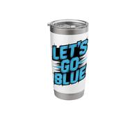 Let's GO Blue War Game Day Team Competition Sports Match Stainless Steel Insulated Tumbler