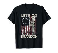Lets Go Brandon Gun American Flag Patriots Let's Go Brandon T-Shirt