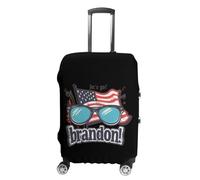 Let's Go Brandon USA Flag Luggage Cover Washable Suitcase Protector Anti-Scratch Suitcase Covers Fits 18-32 Inch L