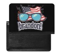Let's Go Brandon USA Flag Passport Holder Travel Wallet Case Cover with Card Slot for Women Men