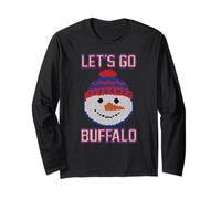 Let's GO Buffalo - NY Holiday 716 Snowman Ugly Sweater Bflo Long Sleeve T-Shirt