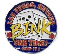 LETS GO CORNHOLE Poker Playing Card Guard Lucky Charm Trinket Card Protector A Must Have for Casino Texas Holdem Player Las Vegas Theme and Iconic Poker Sayings Bink, Ship it, ONE TIME