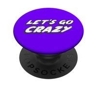 Let's Go Crazy | 1980's song 90's Music Purple One PopSockets Adhesive PopGrip