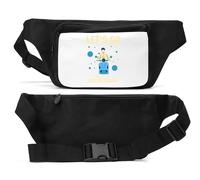 Let's Go Crazy in A Scooter Journey Unisex Waist Bag Black