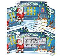 Lets Go Crimbo Pack of 12 Christmas Prank New Years Eve Party Joke Lottery Scratch Cards Christmas Table Games Fun Novelty Fake Scratchcards
