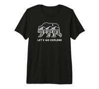 Let's go Explore Bear Hiking Camping Premium T-Shirt