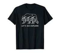 Let's go Explore Bear Hiking Camping T-Shirt