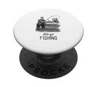 Let's Go Fishing (Fisher Statement) (Vintage Graphic) PopSockets Adhesive PopGrip