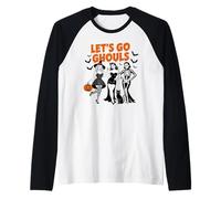 Let's Go Ghouls Halloween Party Design Gift Men Women Kids Raglan Baseball Tee
