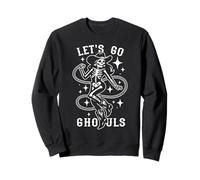 Let's Go Ghouls - Skeleton Cowgirl - Spooky Gothic Halloween Sweatshirt