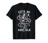 Let's Go Ghouls - Skeleton Cowgirl - Spooky Gothic Halloween T-Shirt