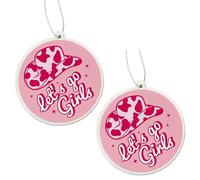 Let's Go Girls Car Air Freshener, 2 PCS Funny Car Hanging Accessories, Cowgirl Car Decoration, Novelty Car Gift Hanging Accessories, Best Friend Cardboard for Travel Joke Present