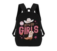 Let's Go Girls Classic Mens Backpack Womens 17 Inch Shoulder Bag