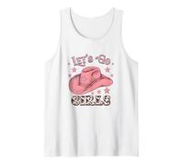 Lets Go Girls Cute Fun Country Western Cowgirl Bachelorette Tank Top