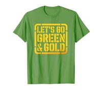 Let's GO Green & Gold Team Competition War Game Day Matching T-Shirt