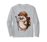 Let's go - Hiking adventure with hedgehog Long Sleeve T-Shirt