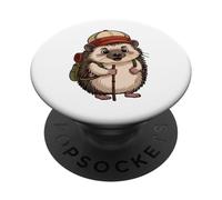Let's go - Hiking adventure with hedgehog PopSockets Adhesive PopGrip