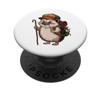 Let's go - Hiking adventure with hedgehog PopSockets Adhesive PopGrip