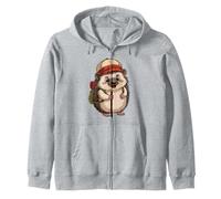 Let's go - Hiking adventure with hedgehog Zip Hoodie