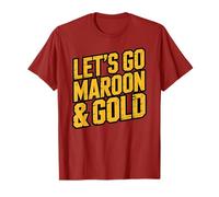 Let's GO Maroon & Gold Team Spirit W ame Day Summer Camp T-Shirt