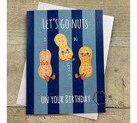 Let's Go Nuts - Doodlebug Cute Character Birthday Card Hand decorated with Glitter & Gems. (DO123-PL)