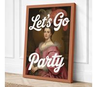 Let's Go Party Eclectic Canvas Wall Art Print 24x16 Inch | Ready to Hang, Gallery Wrapped, Fade-Resistant Inks, Securely Packaged, UK Made