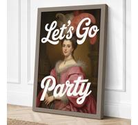 Let's Go Party Eclectic Canvas Wall Art Print 30x20 Inch | Ready to Hang, Gallery Wrapped, Fade-Resistant Inks, Securely Packaged, UK Made