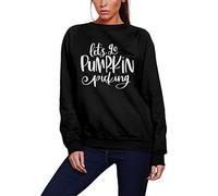 Lets Go Pumpkin Picking - Youth & Womens Sweatshirt - Halloween Pumpkin Patch Trick or Treat 9-11 Years Black