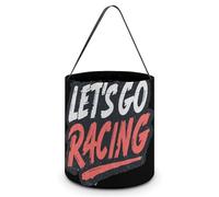 Let's Go Racing Foldable Halloween Trick Or Treat Bags Tote Goodie Candy Bucket Gift Party Favor Supplies