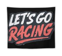 Let's Go Racing Tapestry Wall Hanging Tapestries 50"x60"
