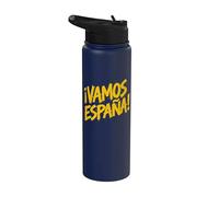 Let's Go Spain! in Spanish Yellow Lettering Stainless Steel Insulated Water Bottle