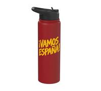 Let's Go Spain! in Spanish Yellow Lettering Stainless Steel Insulated Water Bottle