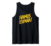 Let's Go Spain! in Spanish Yellow Lettering Tank Top