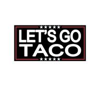 Let's Go Taco Decals Stickers Laptop Bumper Decal Window Waterproof Car Sticker (Black)