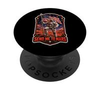Lets Go To Mars Mars Exploration Mission To Mars Red Planet PopSockets Adhesive PopGrip