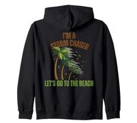 Let's Go To The Beach - Funny Storm Chasing Zip Hoodie