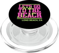 Lets Go To The Beach Long Beach California PopSockets PopGrip for MagSafe