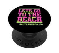 Lets Go To The Beach Santa Monica California PopSockets Adhesive PopGrip