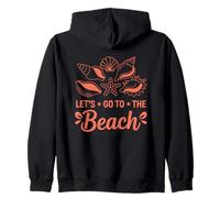 Let's Go To The Beach Seashell Vibes Zip Hoodie