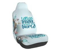 Let's go Travel Around The World Car Seat Covers, Automotive Seat Covers for Cars, SUVs and Trucks, Car Seat Covers Front Seats, Car Seat Protector, Car Accessories for Women Men