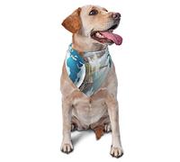 Let's Go Travel Around The World Dog Bandanas,Dog Bandanas Scarf Triangle Bibs Kerchief Flannel Thicken Cotton Bandana for Small Medium Large Dogs and Cats