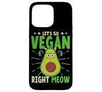 Let's Go Vegan Right Meow Workout Cat Fitness Vegetarian Case for iPhone 15 Pro Max